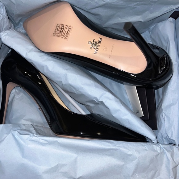 Prada Classic Patent Leather Stiletto Pumps - Picture 5 of 12